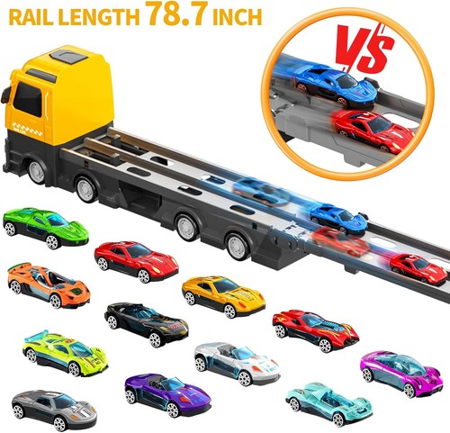 Camión de transporte transformador con 24 mini coches - regalo ideal para niños y niñas - Imagen 6 de 8