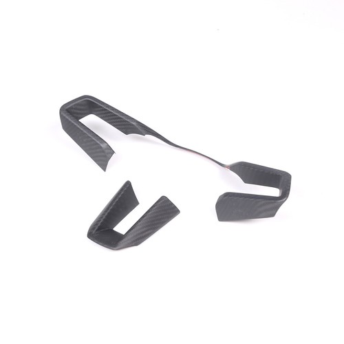 Matte Real Carbon Fiber Steering Wheel Cover Trim For Porsche 911 taycan 2019-23 - Picture 6 of 8