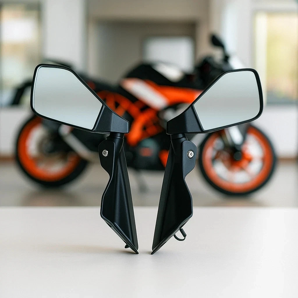 Fit For KTM RC 200 390 Rear View Mirror Set LH & RH With Trafficator Indicator