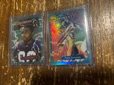 1995 Topps Finest Todd Steussie Refractor Cris Carter Vikings Football Cards