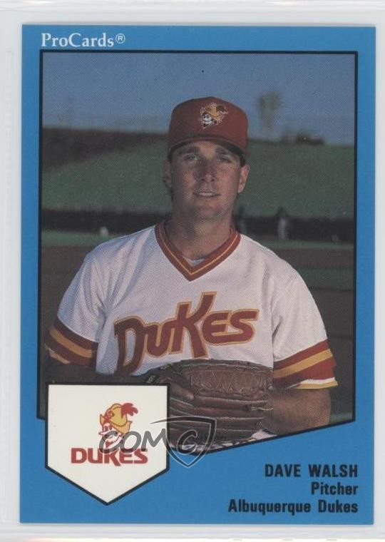 1989 ProCards Triple A Dave Walsh #70 8v2