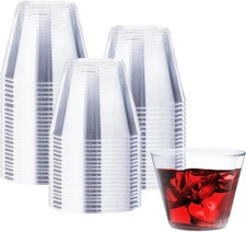 Clawsoff 9 oz Clear Disposable Plastic Cups, 100 Pack *NEW*