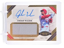 JORDAN WALKER 2025 TOPPS TIER ONE GAME USED JUMBO PATCH AUTO /199 Q6785