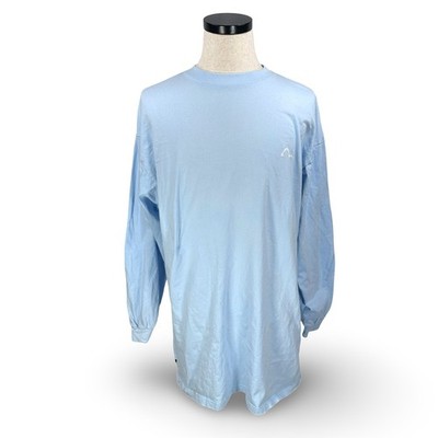 Evisu Heritage Mens 2XL XXL Light Blue Long Sleeve Umi Yama Graphic T-Shirt Y2K