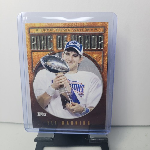 2008 Ring Of Honor NFL Eli Manning Football Collectible Card.
