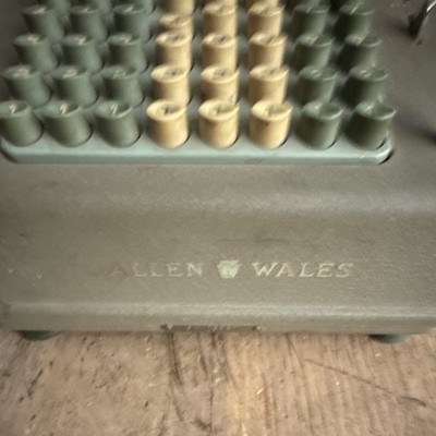 アメリカ　NY アンティーク　計算機　ALLEN WALES Allen-Wales Antique Adding Machine Mechanical Calculator Manual