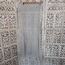 Fairy Sheer Midi Skirt Embroidery Silver 3D Flowers Elastic Whimsical Size MED