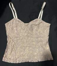 Women's Pink Lace Tank Top Camisole Size Small