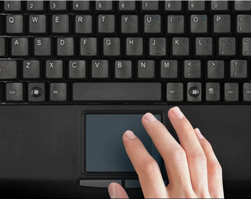 Adesso AKB-425UB Easytouch USB Touchpad Keyboard Black Rackmount TrayCompatible - Image 2 of 2