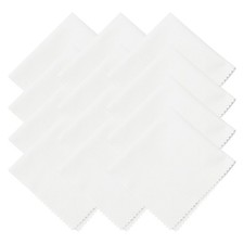 12 Pcs Microfiber Cleaning Cloth for Glass 12" x 12" Eyeglass Cloth, Light White