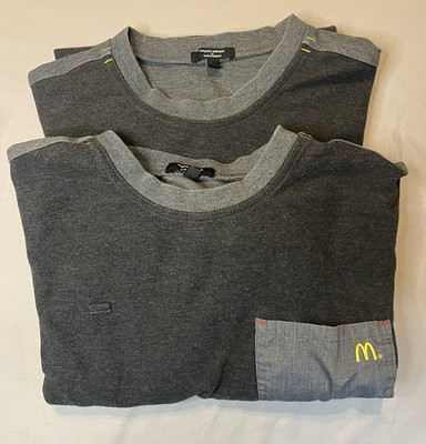 2 Timeless Elements for McDonalds T-Shirt Gray Employee Work Uniform Mens Size L