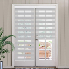 Cordless Zebra Blinds 70" W X 90" H, Light Filtering Roller Shades - Gray