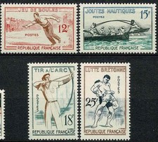 FRANCE 1958 JEUX TRADITIONNELS  YT n° 1161 à 1164  Neufs ★★ luxe / MNH (A)