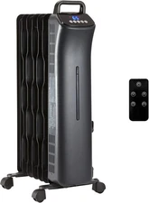 Oil Space Heater w/Remote Control Portable Radiator Heater 3 Heat Settings 1500W