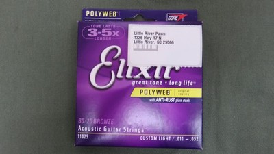 Elixir Strings 11025 Polyweb 80/20 Bronze  Acoustic Guitar Strings (v26419.lr.mb