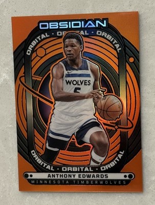 2024-25 Panini Obsidian - Orbital Anthony Edwards #1 E/E Orange Flood /99