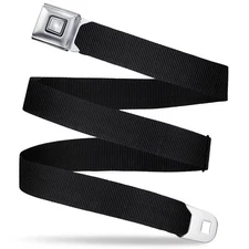 unisex adult Seatbelt Starburst Black Regular Belt, Black, 1.5 Wide - Fits Pa...