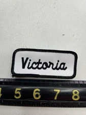 NAME VICTORIA Patch (Uniform Workwear Name ID Work Shirt Mechanic) T173