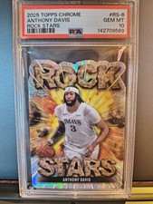 2025-26 Topps Chrome ANTHONY DAVIS Rock Stars Case Hit SSP PSA 10