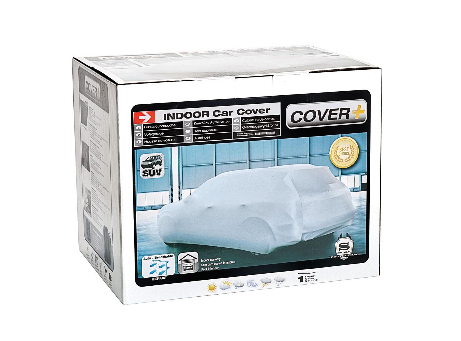 Housse de voiture intérieur velours XXL idéale pour hivernage en garage fermé