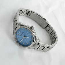 New w/box/Bulova Sutton Diamond Blue Dial 96P250 Women's Quartz Watch 28mm