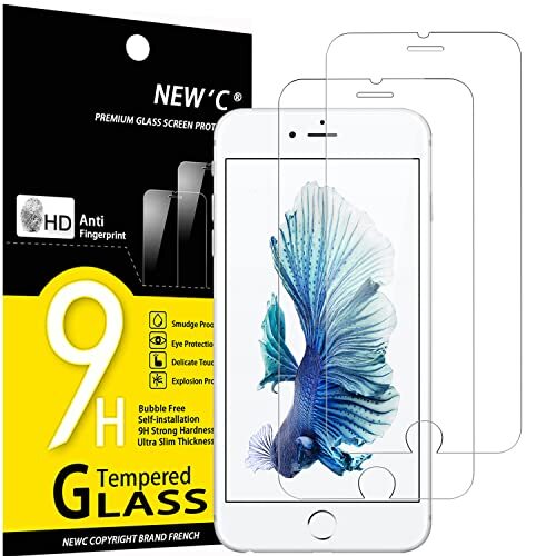 NEW'C 2 Pezzi, Vetro Temperato per iPhone 6 Plus e iPhone 6S Plus, (O8u)