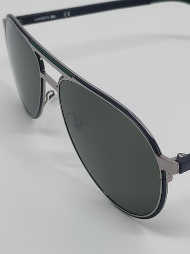 Lacoste Herren glänzend metallisch/grau/grün Pilotensonnenbrille - L193S 035 sexy 🙂 - Bild 4 von 24