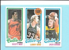1980-81 Topps #232/30/47 Scott May/Larry Bird Rookie/Jack Sikma #1  NRMINT   