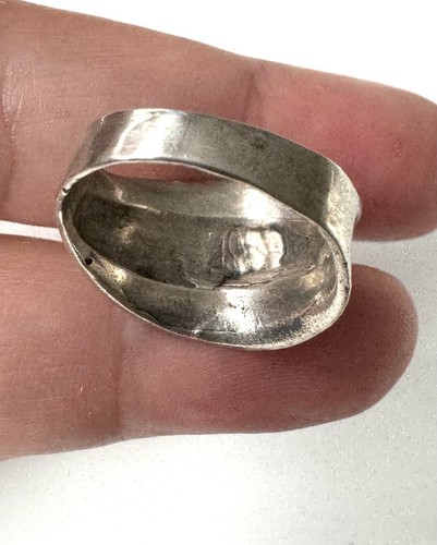 Breiter Designer Ring 925 Silber mit Wellenmuster und Meistermarke Vintage ! - Bild 4 von 17