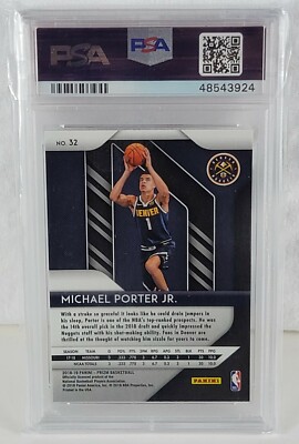 2018-19 Panini Silver Prizm #32 Michael Porter Jr. Nuggets RC