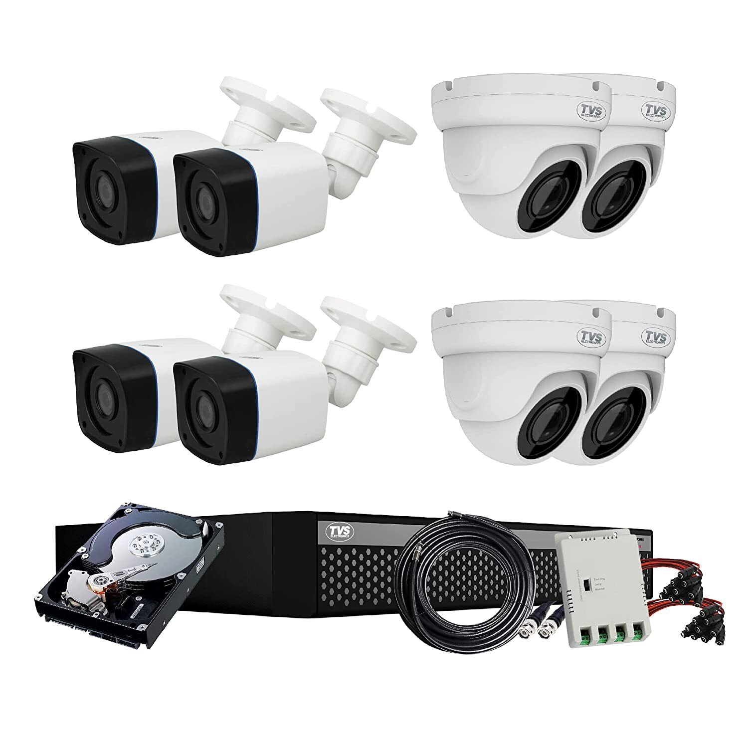 Combo Kit 8ch Full Hd Dvr + 4 Dome Came
