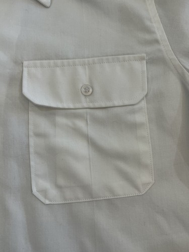 Defense Logistics Agency Herren Kleid Weiß 521 Hemd Kurzarm Gr. 16 1/2 C - Bild 4 von 8