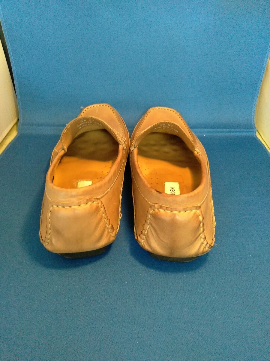 Steve Madden Drifter Ice Leather Moccasin Driving Loafer Shoes Steve Madden Drifter Beige Leather Moccasin Driving Loafer  main image 2