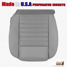 2006 2007 Ford Mustang Gt Front Driver Bottom Perforated Leather Seat Cover Gray 2006 2007 Ford Mustang Gt Front Driver Bottom Perforated Leather Seat Cover Gray
