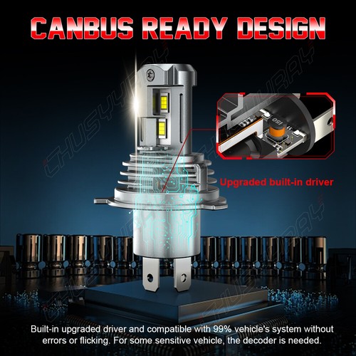 Combo LED Headlight Kit for Toyota Tundra 2000-2006 Hi/Lo Beam + Fog Light Bulb - Picture 6 of 12