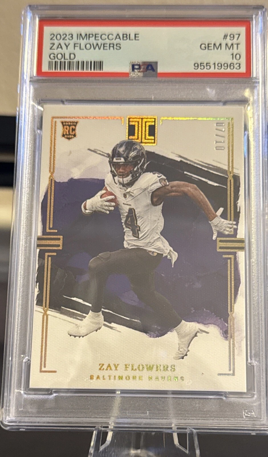 Zay Flowers Panini Impeccable #97 Gold