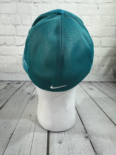 Nike Golf Hat Vapor RZN Embroidered Swoosh Flexfit Mesh Cap L/XL Teal Green - Picture 4 of 8