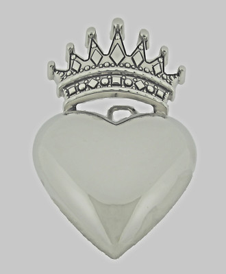 Heart Shaped Belt Buckles Crown Silver Chrome New Western Rodeo Metal Men Women