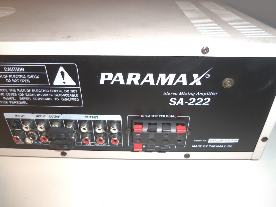 Paramax SA-222 Stereo Mixing Amplifier Rack Mount Enclosure | eBay