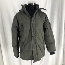 Canada Weather Gear Men's Hooded Puffer Jacket - SIZE  XL Army Green