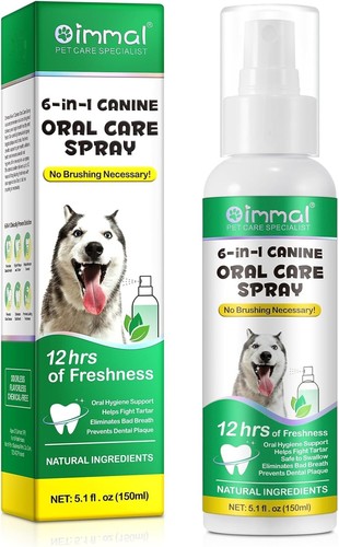 Oral Care Spray for Dogs, Pet Breath Dental Care Spray with Natural Ingredients - 第 1/9 張圖片