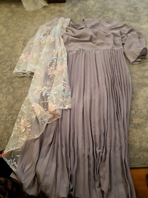 Shein Ladiess Dress. Plus Size. Party With Lace. Purple. Pleated. 4XL | eBay
