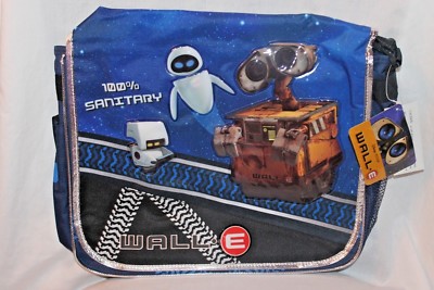 NEW WITH TAGS  DISNEY WALL E  MESSENGER BACKPACK 14'' X 14'' 