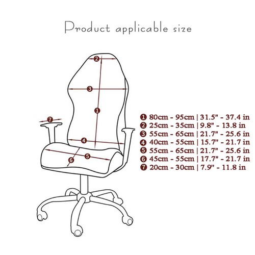 Copertura sedia da gioco in pelle stretch ufficio gioco computer racing protezione sedile Regno Unito - Foto 2 di 27