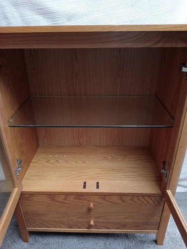 Oak Glazed Display Cabinet By John Lewis - Picture 4 of 11