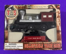 T and S Trains Locomotive & Tender "C&C Railways" RED -- Mint in Box !!