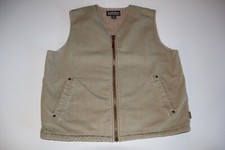Woolrich Men's Sherpa Lined Canvas Vest Large 12205 Dark Wheat