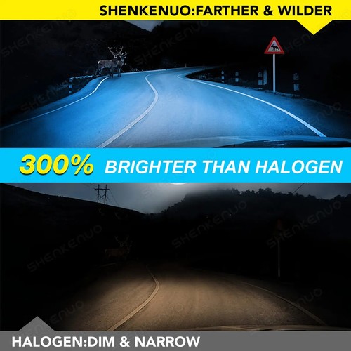 2x Ice Blue 8000K H4 Super Bright 9003 LED Headlight High Low Beam Bulbs 50W BYL - Picture 10 of 11
