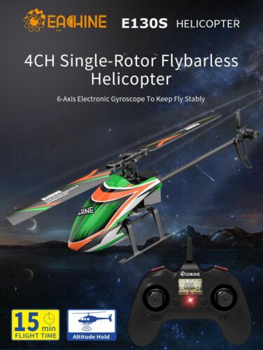 RC Helicopter RTF Eachine E130S 2.4G 4CH 6-Axis Gyro Altitude Hold Flybarless - Picture 9 of 20