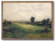 XOCUUI Vintage Landscape Unframed Canvas Wall Art, Vintage Rural Hill Prints,...